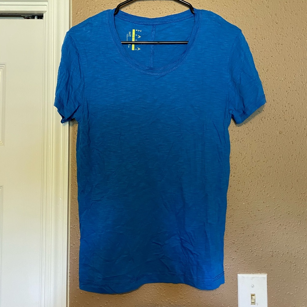 Zara Scoop Neck. Blue. Size Medium.